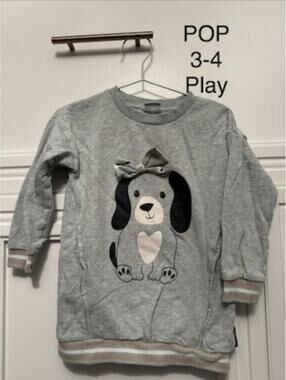 Polaryn O Pyret Toddler Girl's 3-4 Years Play Dress with Dog Design